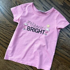 Small Little Girl Pink Graphic Word T-Shirt